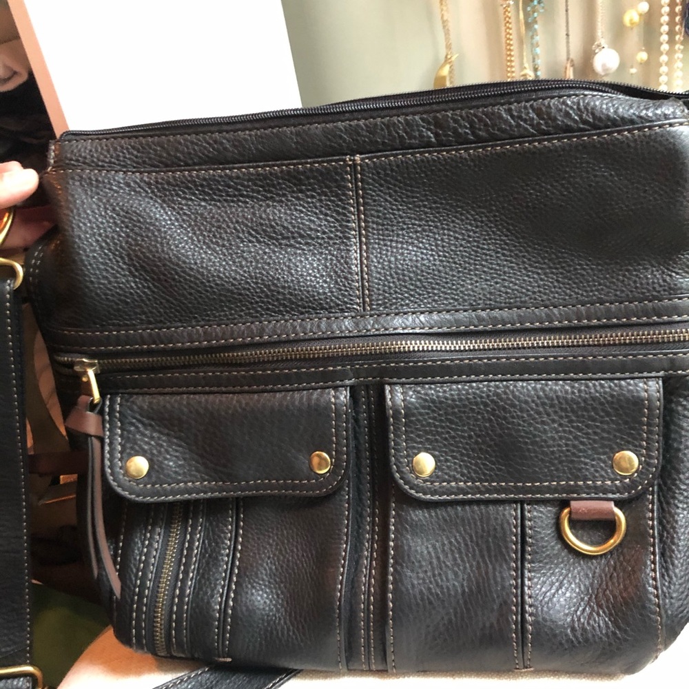 Fossil two tone messenger bag